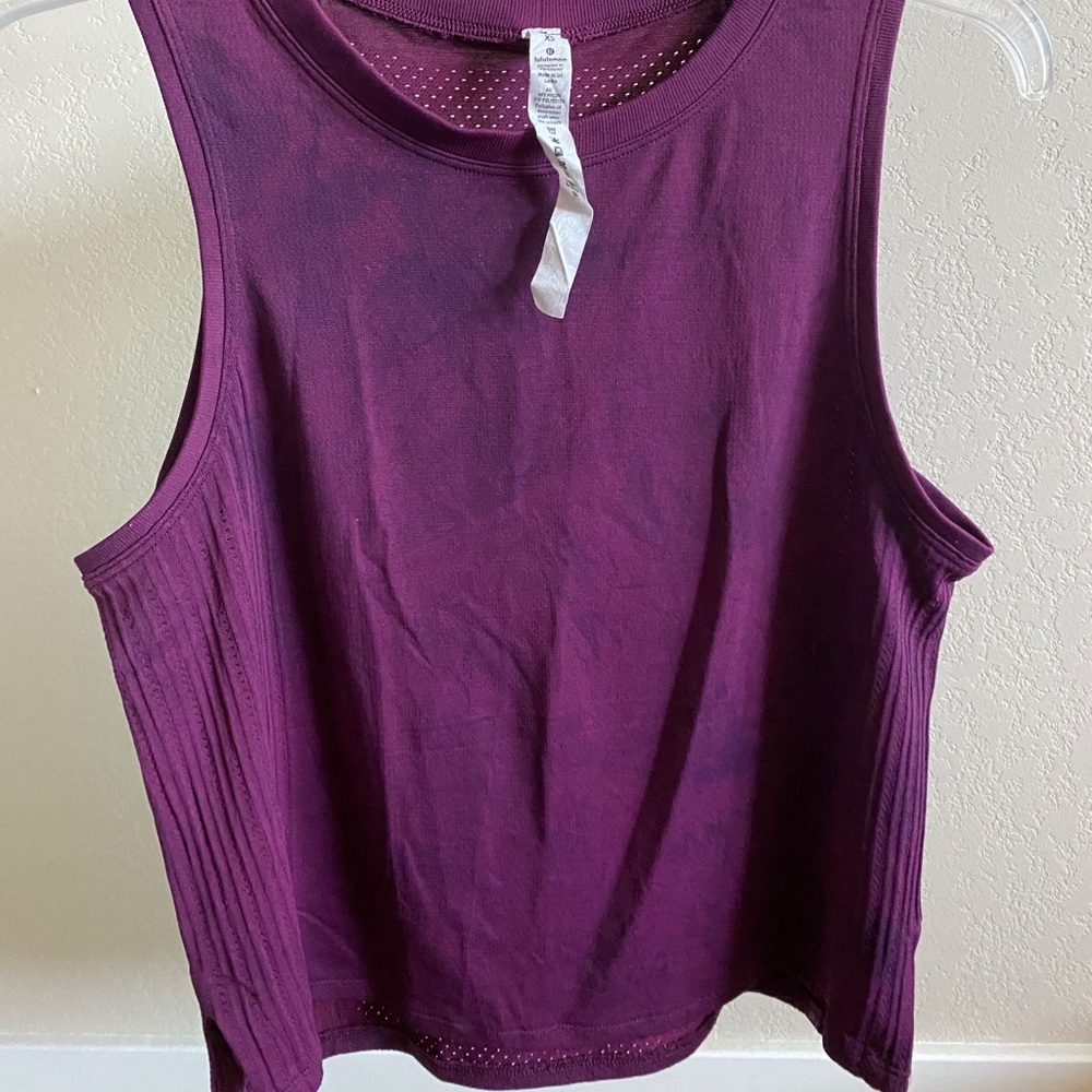 Purple Crop Lululemon Tank, Size XS